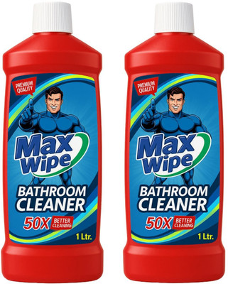 Max Wipe Disinfectant Bathroom Cleaner Liquid Lemon(2 x 1000 ml)