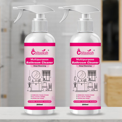 CHITAKSH 2-Pack Deep Clean Bathroom Spray – No Paraben, No Silicone Odour(2 x 100 ml)