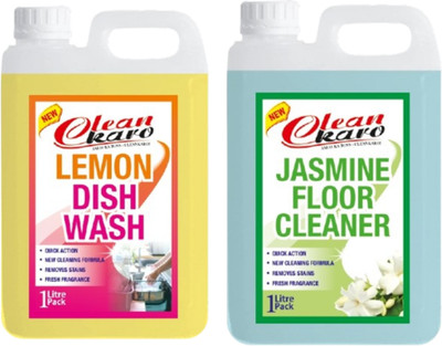 Tiersolution Combo of 2 Dishwash Lemon+Floor Cleaner Jasmine lemon(2 x 1 L)