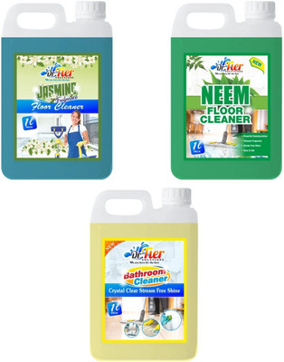 Tier enterprises Combo of 3 Floor Cleaner Jasmine, Floor Cleaner Neem, Bathroom Cleaner lemon(3 x 1 L)