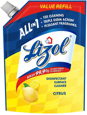 Lizol Disinfectant Surface Cleaner Refill Pack Citrus(1800 ml)