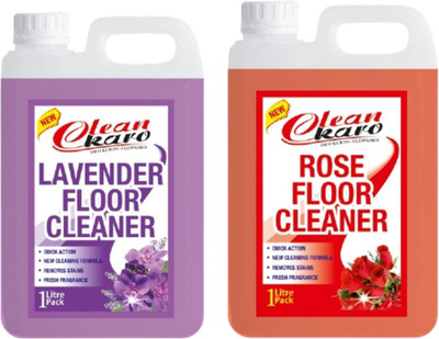 Tiersolution Combo of 2 Floor Cleaner Lavender+Rose lemon(2 x 1 L)