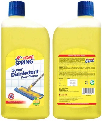 Home Spring Super Disinfectant Floor Cleaner 500 ml [Lemon]- Pack Of 1 Lemom(500 ml)