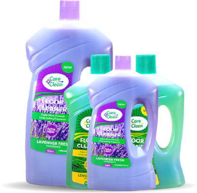 CareClean Floor Cleaner Multi-Surface Disinfectant for Home & Office 1 L + 500ml Lavender Fresh & 2 × 500ml Lemon Grass(2500 ml)