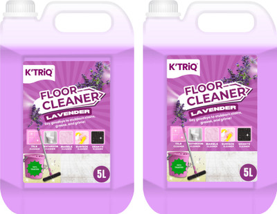 K'TRiQ Lavender Floor Cleaner Liquid | 10L Combo Pack for Shiny Germ-Free Floors | LAVENDER(2 x 5 L)