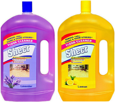 shecr Floor Cleaner & surface Disinfectant 2x2 Ltr (4 Liter) Lavender,Lemon(2 x 2 L)