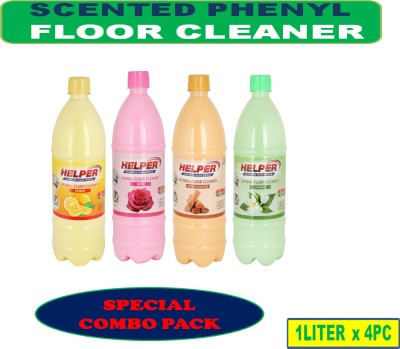 HELPER HERBAL SCENTED PHENYL FLOOR CLEANER ,MIX 4 FRAGRANCE -PACK OF 4 , 1LITER EACH LAVENDER(4 x 1000 ml)