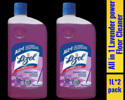 Lizol Disinfectant Surface & Floor Cleaner Liquid, lavender092 lavender(2 x 1 L)