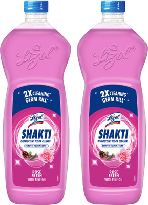 Lizol Shakti Disinfectant Floor Cleaner Rose Fresh(2 x 900 ml)