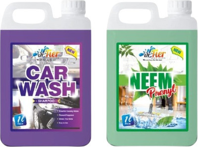 tiercart Combo of NEEM PHENYL AND CARWASH NA(2 x 1 L)