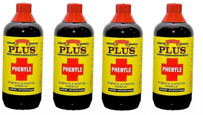 Plus Black Phenyl Liquid Surface Floor Cleaner | Remove Dirt | Germs | Bacteria & Kil Black Phenyle(4 x 450 ml)