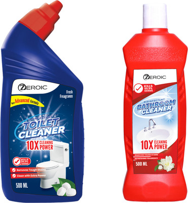 ZEROIC Toilet & Bathroom Cleaner Combo Pack With Anti Bacterial Formula Fresh(500 ml)
