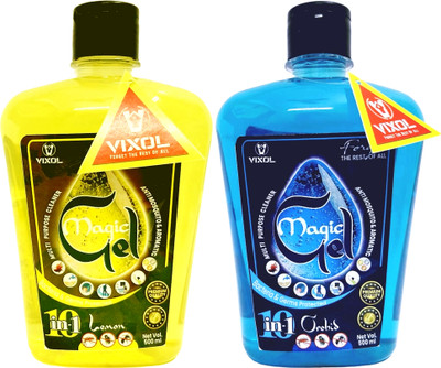 VIXOL Magic Gel Combo | Multipurpose Cleaner for All needs | Orchid and Lemon(2 x 500 ml)