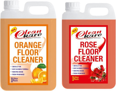 Tiersolution Combo of 2 Floor Cleaner Orange+Rose lemon(2 x 1 L)
