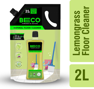 Beco Disinfectant Floor Cleaner Natural Germ Kill Formula Lemongrass & Basil Freshness(2000 ml)