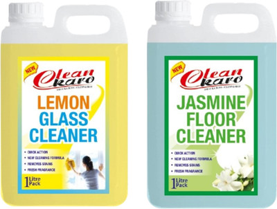 Tiersolution Combo of 2 Glass Cleaner Lemon+Floor Cleaner Jasmine lemon(2 x 1 L)