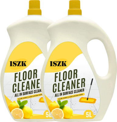 ISZK Disinfectant Surface loor Cleaner Liquid | Suitable for All Floor Cleaner Mops LEMON(2 x 5 L)
