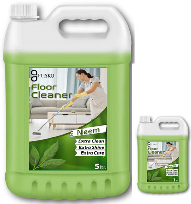 FLISKO New Bathroom Floor Cleaner Anti Bacterial Neem 6Ltr Neem(2 x 3 L)
