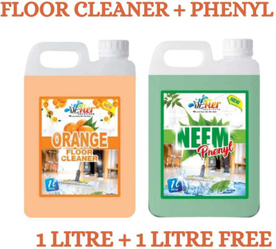 Tier enterprises Classic combo of 2 litre Neem Phenyl And FLOOR CLEANER ORANGE NEEM(2 x 1 L)