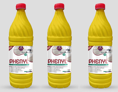 lique Lemon phenyl floor cleaner kitchen & bathroom Cleaner Lemon(3 x 1000 ml)