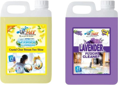 tiercart Combo of FLOOR CCombo of GLASS CLEANER AND FLOOR CLEANERLEANER Lemon AND LAVENDER(2 x 1 L)