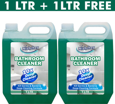NISHCHAY Stains And Foul Fragrance From Almost All Bathroom Cleaner Liquid Of Stains Orignal  (2 X 1 L) For Rs. 99 @ 75 %
