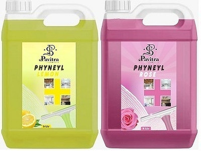 PAVITRTA Premium LEMON & ROSE Phenyl For Floor, Kitchen & Bathroom (10 ltr) LEMON & ROSE(10 L)