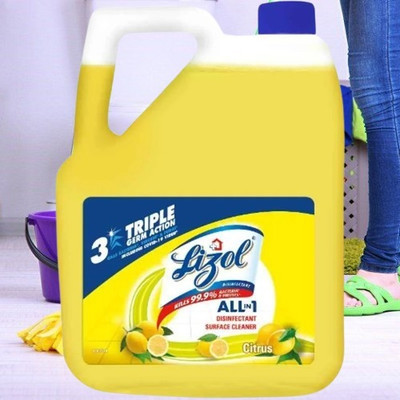 Lizol floor cleaner lemon India no. 1 cleaner lemon(5 L)