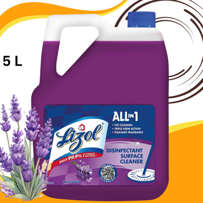 Lizol Disinfectant Surface & Floor Cleaner Liquid, Lavender02 - 5 Litre Lavender(5 L)
