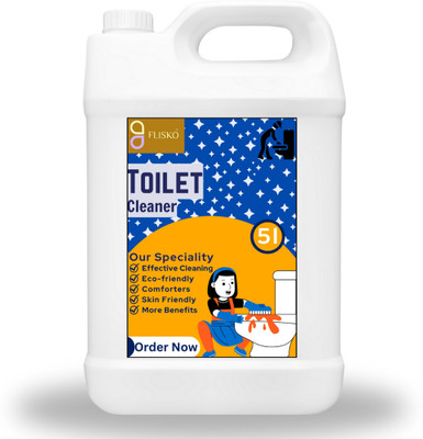FLISKO Toilet Cleaner 5L Advanced Thicker Formula 2X Removes Stains Lavender(5 L)