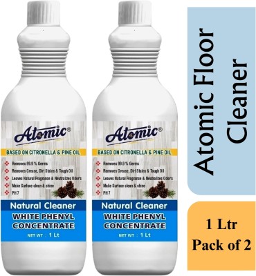 ATOMIC Disinfectant Surface & Phenyl Floor Cleaner Liquid Combo Pack Pines(2 L)