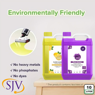 SJV ENTERPRISE Floor Cleaner kills 99. 9 percent Germs and gives 10 times better cleaning LEMON(2 x 5000 ml)
