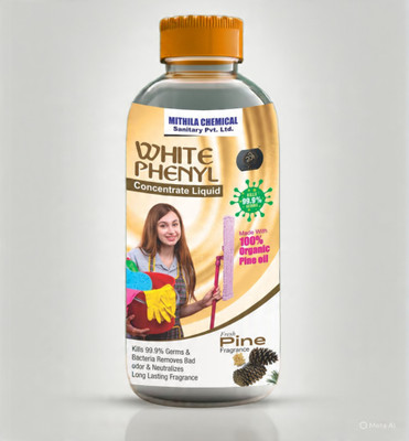 Dev Brand Mithila Chemicals White Phenyl Concentrate 400ml , Pine Oil Based Concerntrate Liquid Makes 8-10 litres of Good White Phenyl(400 L)