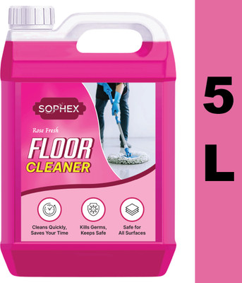 sophex Heavy-Duty Floor Cleaner for Home | Bathroom & Tiles Cleaner Liquid 5L Rose(5 L)