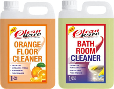 Tiersolution Combo of 2 Floor Cleaner Orange+Bathroom Cleaner lemon(2 x 1 L)