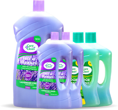 CareClean Floor Cleaner Multi-Surface Disinfectant for Home & Office Lavender Fresh 1L + Lemon Grass 500ml x 2 + Lavender Fresh 500ml x 2(3000 ml)