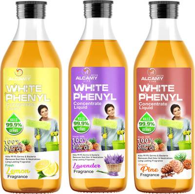 AALCAMY AAAL White Phenyl Concentrate Liquid (200MLX 3UNITS) (MAKES 15 TO 17 LITRE) LEMON+LAVENDER+ORIGINAL PINE(3 x 200 ml) AALCAMY AAAL White Phenyl Concentrate Liquid (200MLX 3UNITS) (MAKES 15 TO 17 LITRE) LEMON+LAVENDER+ORIGINAL PINE(3 x 200 ml)