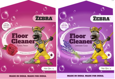 suna zebra Multi-Surface Disinfectant Floor Cleaner Pack of 2 – Rose & Lavender 1000ml Rose & Lavender(2 x 1000 ml)