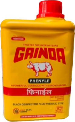 GAINDA Black Disinfectant Phenyle 1OOO ml * 2 bottle PLAIN FRAGRANCE(2 x 1 L)
