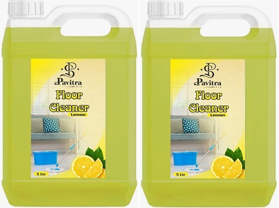 PAVITRTA Disinfectant Surface And Floor Cleaner LEMON (10 LTR ) LEMON(2 x 5 L)