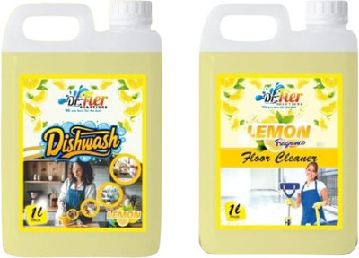 Tiersolution SUPER COMBO OF DISHWASH CHARCOAL AND FLOOR CLEANER LEMON(2 x 1 L)