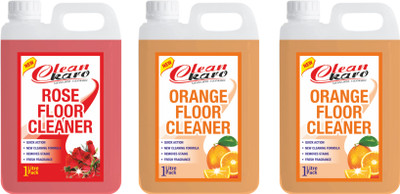 Tiersolution Combo of 3 Floor Cleaner Rose+Orange+Orange lemon(3 x 1 L)