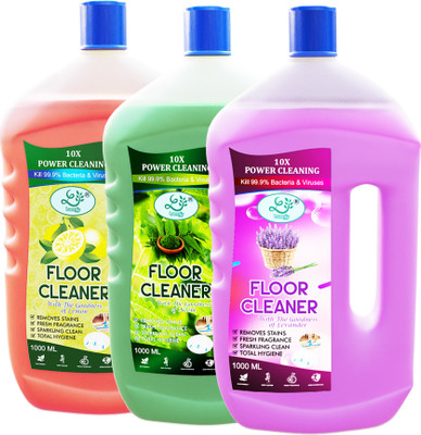 Lamofy 10X Floor Cleaner Set Lemon, Lavender, Neem(3 x 1000 ml)