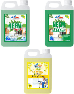 Tier enterprises Combo of 3 Neem Phenyl, Floor Cleaner Neem, Floor Cleaner Lemon lemon(3 x 1 L)