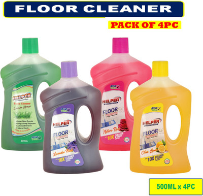 HELPER FLOOR CLEANER -500ML ,MIX 4 FRAGRANCES -PACK OF 4 MIX(4 x 500 ml)