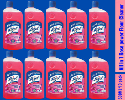 Lizol Disinfectant Surface & Floor Cleaner Liquid, 500ML Rose14 Rose(10 x 0.5 L)