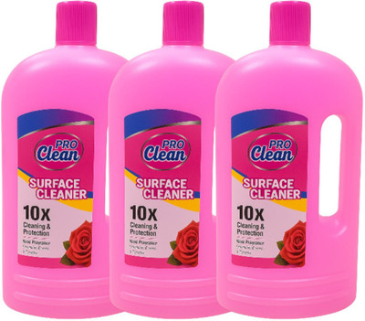 PROCLEAN Surface Cleaner - 1 Litre | Pack of 3 Rose(3 x 1000 ml)