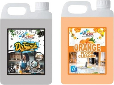 Tiersolution SUPER COMBO OF DISHWASH CHARCOAL AND FLOOR CLEANER ORANGE(2 x 1 L)