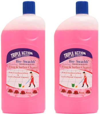 Bio- Swachh Bioswachh Double Combo Double Action Floor Cleaner Rose Flavour Origninal(2 x 1000 ml)