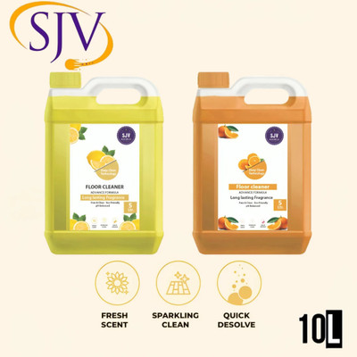 SJV ENTERPRISE New Surface & Floor Cleaner Liquid Citrus - 10 Litre lemon and orange(2 x 5 L)